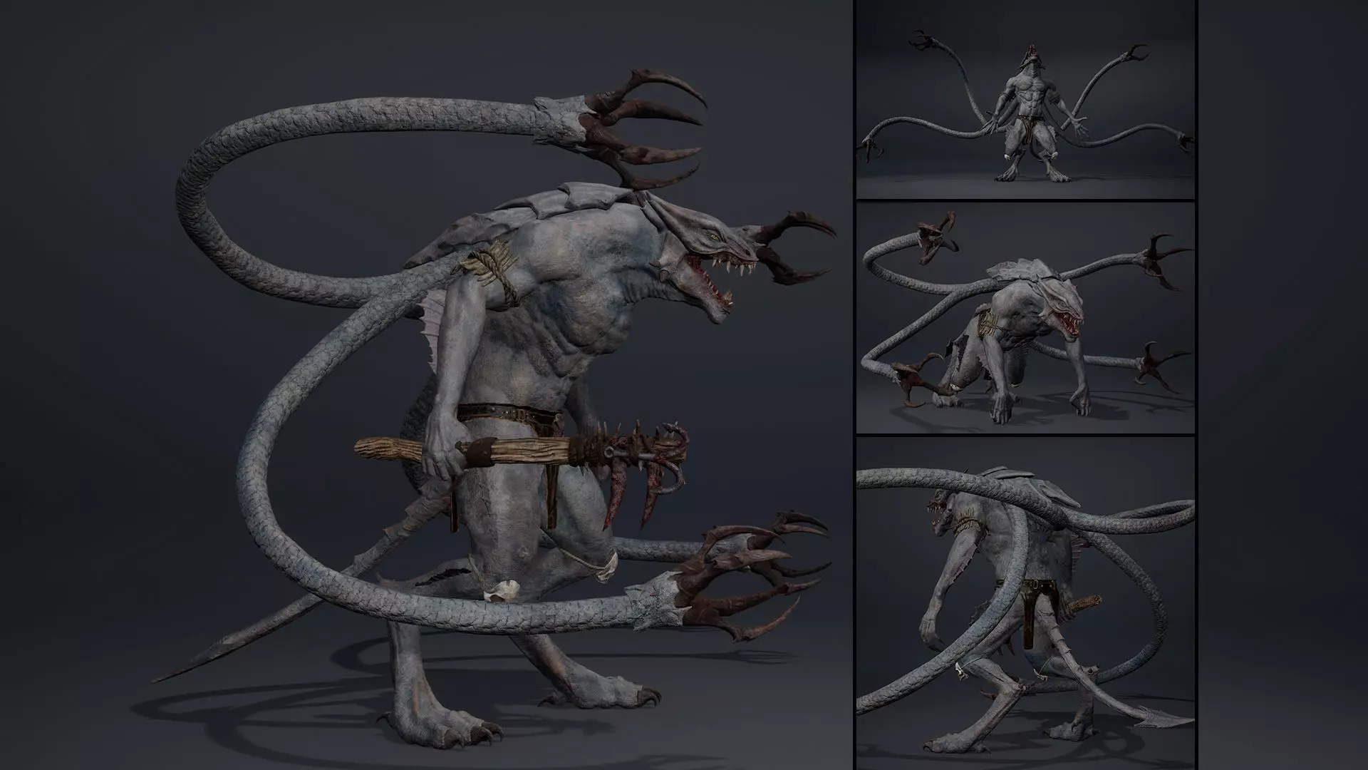 Mistsnake Furry Brutal Low-poly 3D model_0