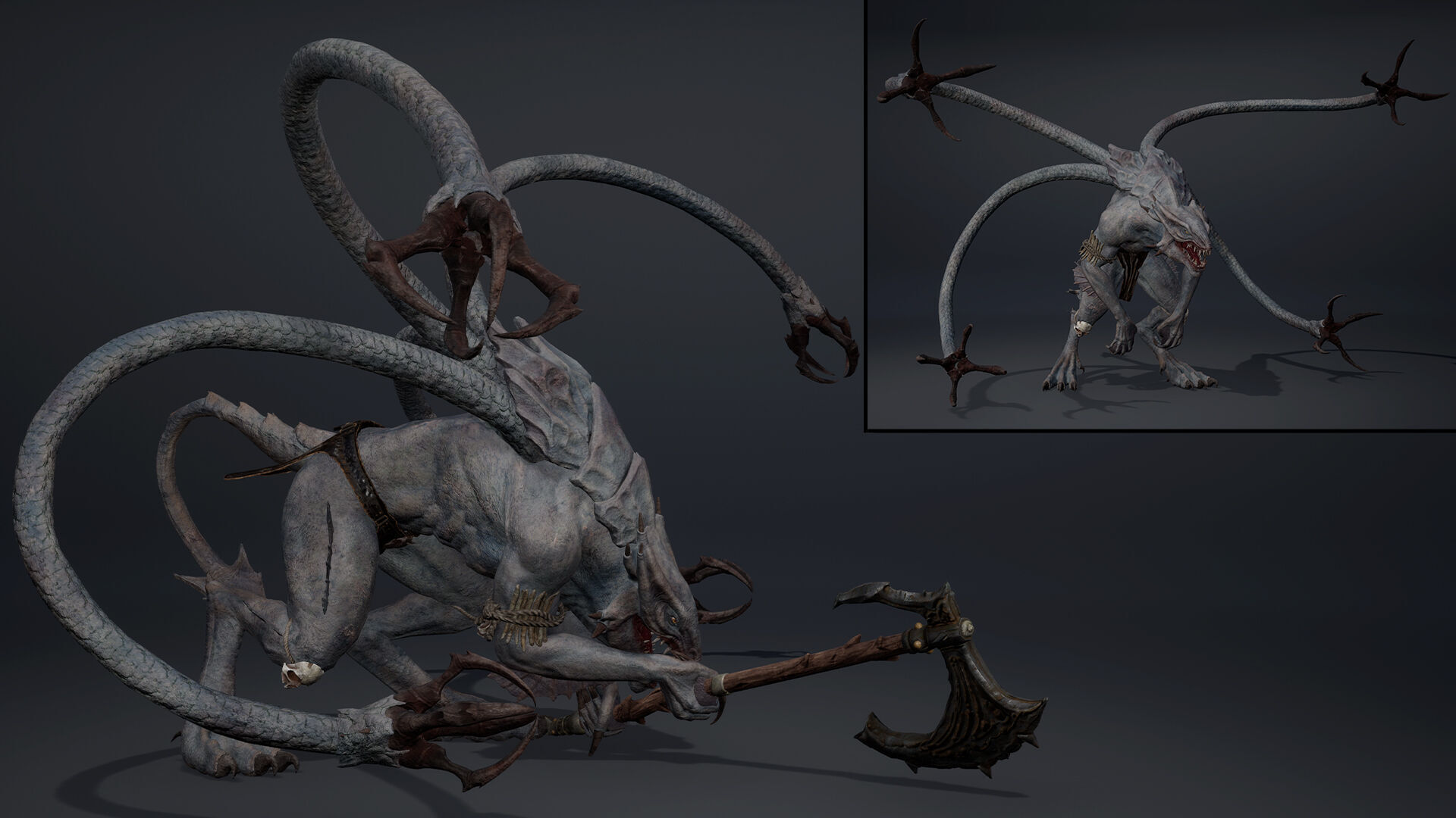 Mistsnake Furry Brutal Low-poly 3D model_9
