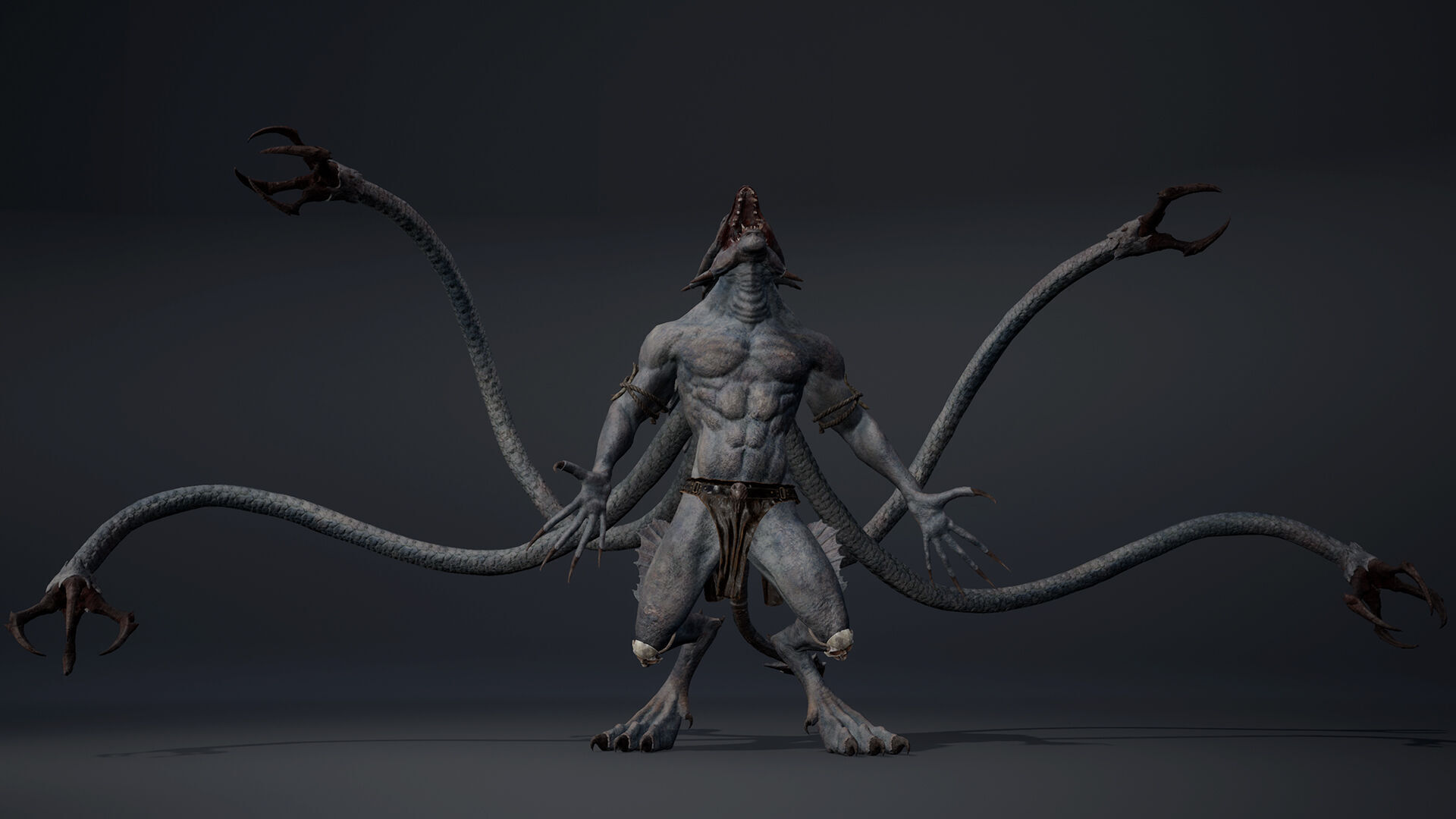 Mistsnake Furry Brutal Low-poly 3D model_13