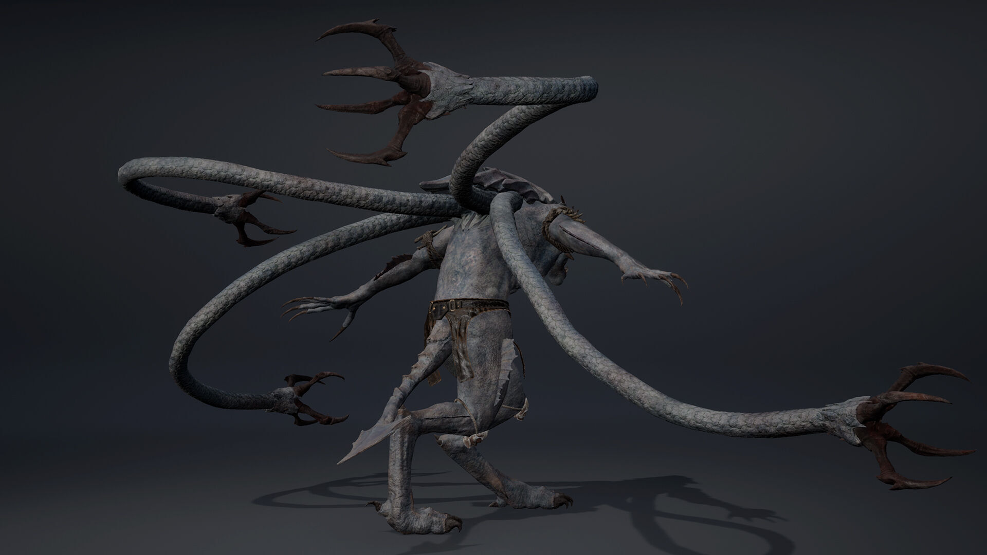 Mistsnake Furry Brutal Low-poly 3D model_16