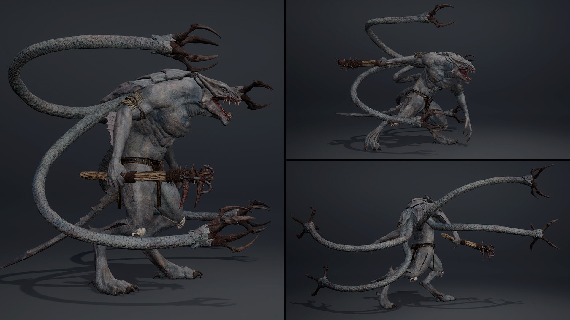 Mistsnake Furry Brutal Low-poly 3D model_6