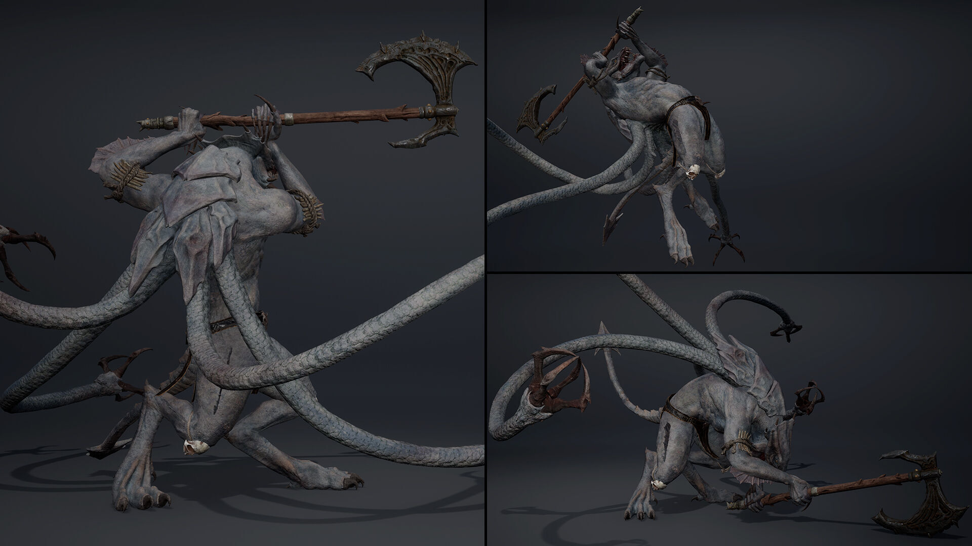 Mistsnake Furry Brutal Low-poly 3D model_8