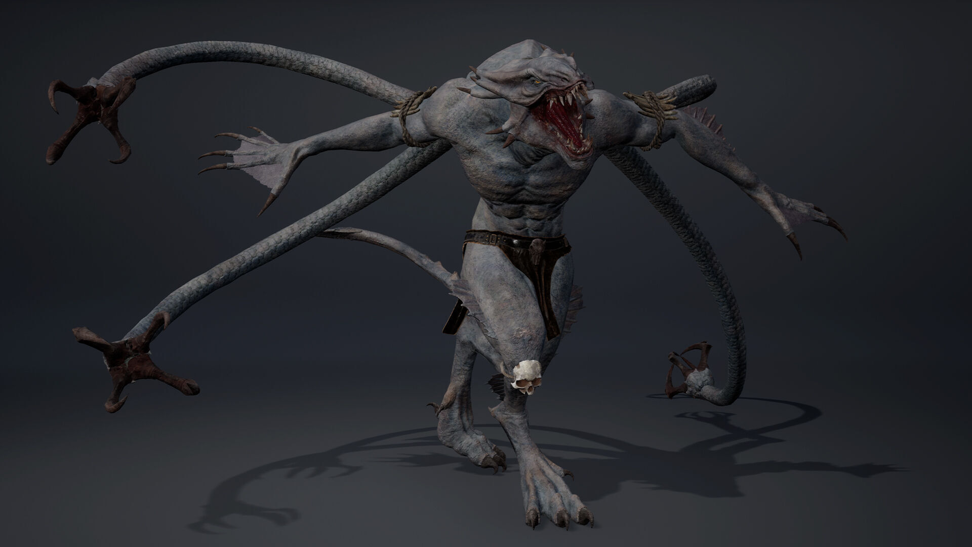 Mistsnake Furry Brutal Low-poly 3D model_17