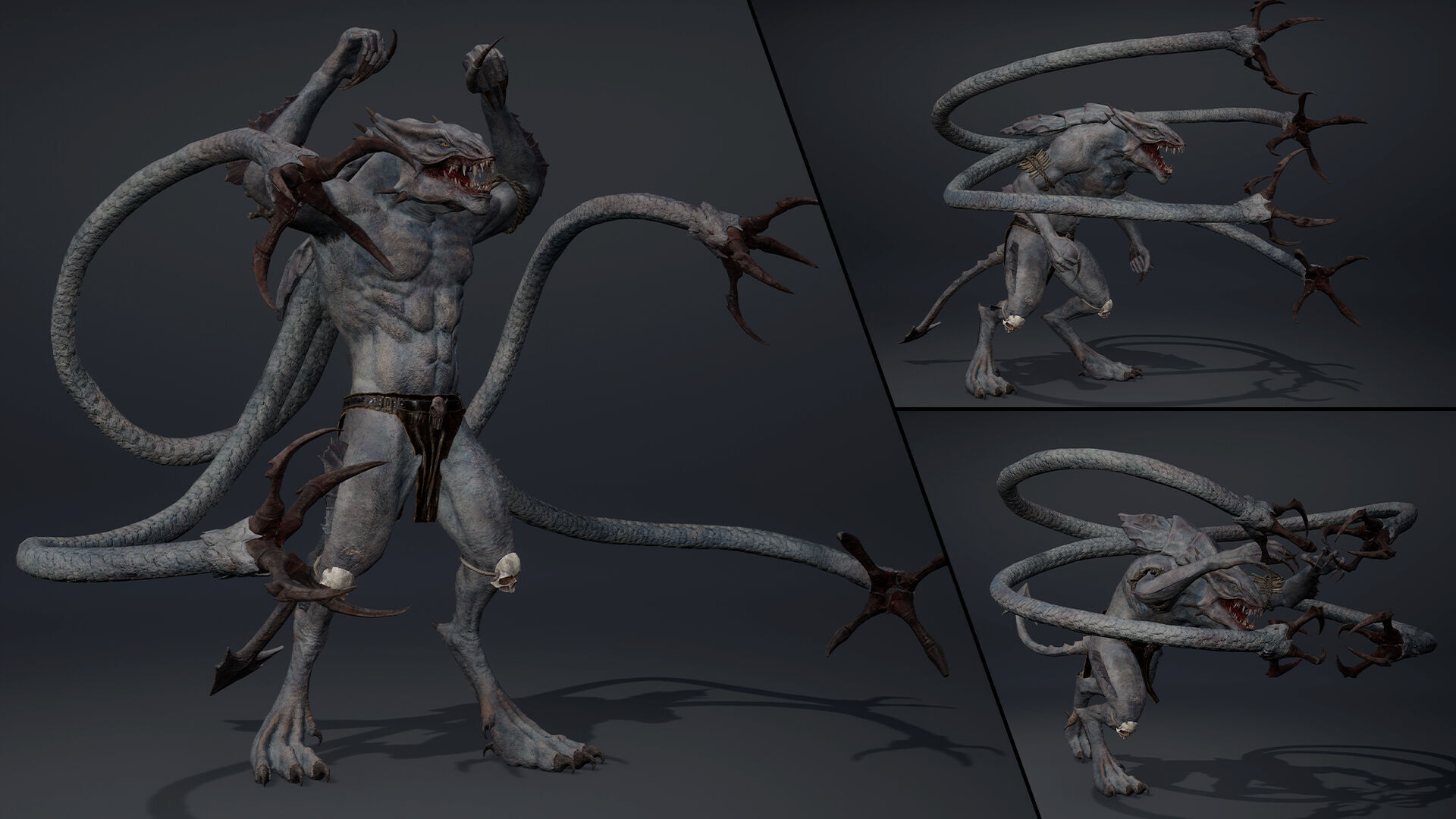 Mistsnake Furry Brutal Low-poly 3D model_7