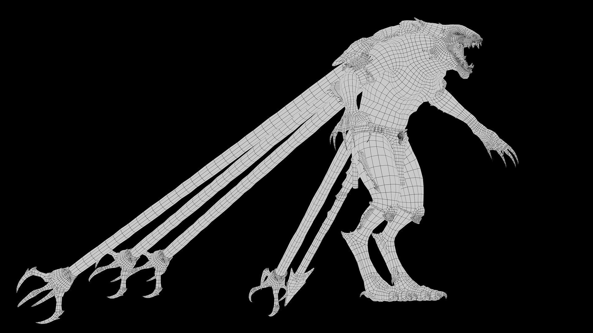 Mistsnake Furry Brutal Low-poly 3D model_21