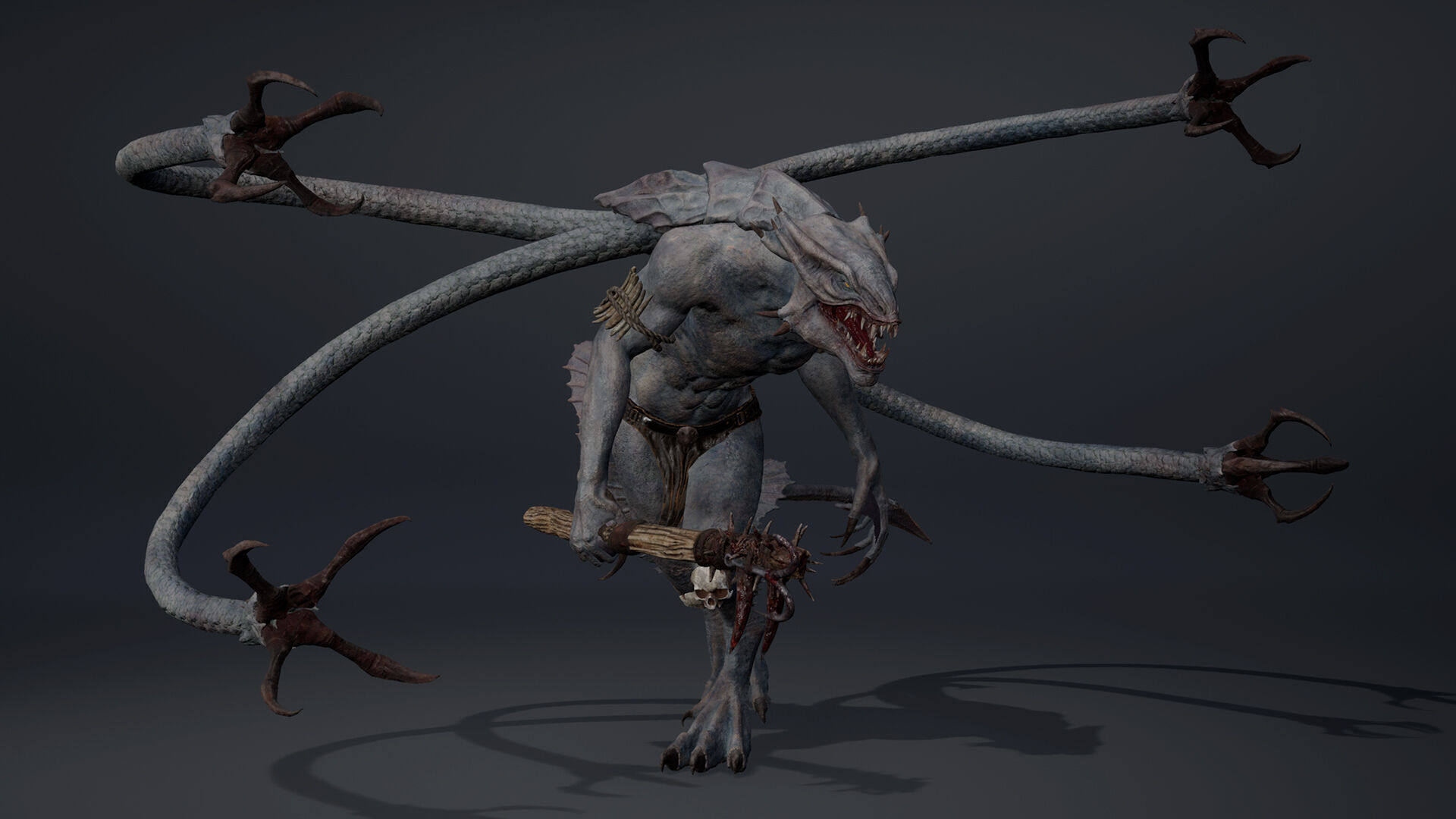 Mistsnake Furry Brutal Low-poly 3D model_15