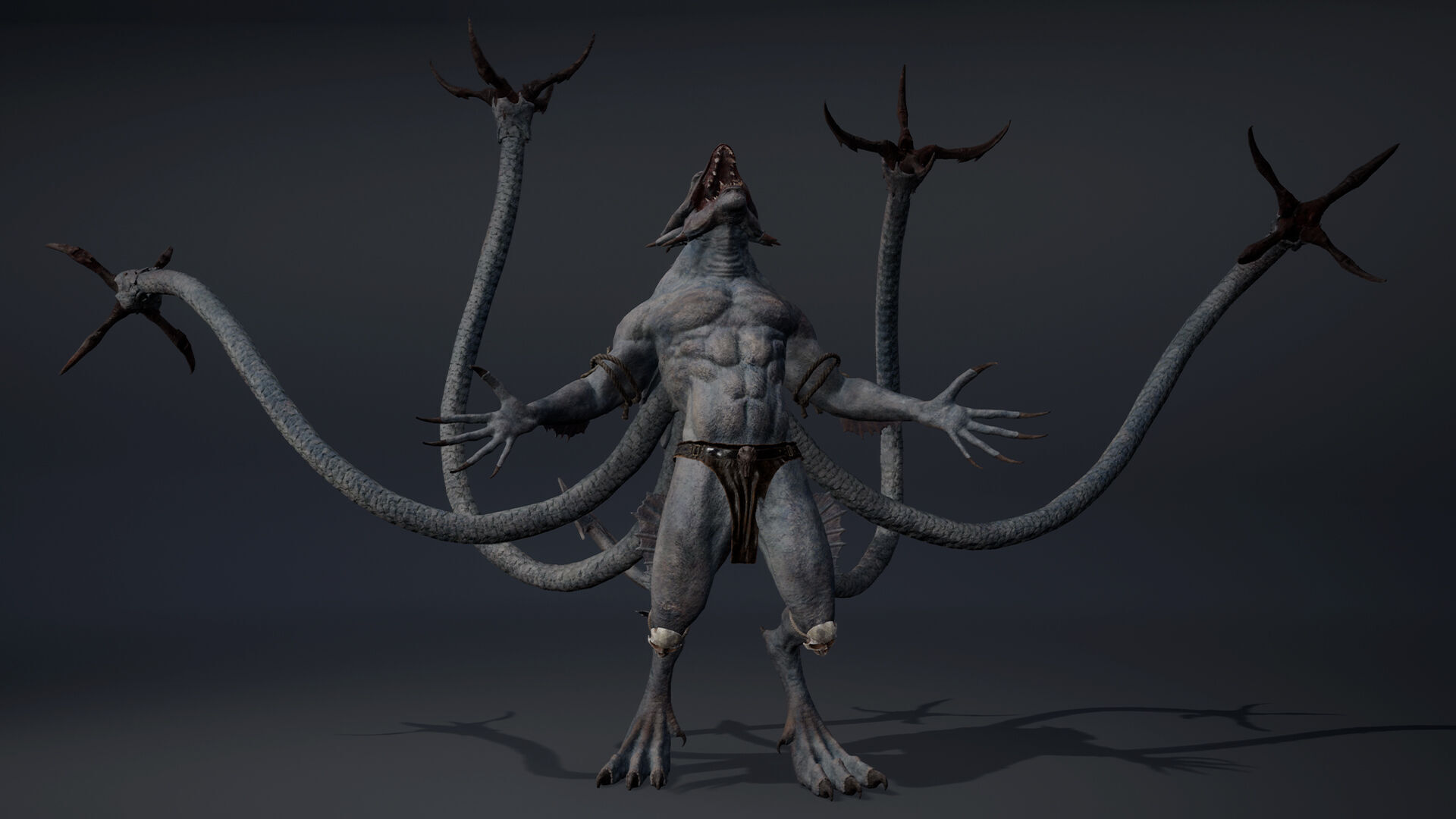 Mistsnake Furry Brutal Low-poly 3D model_11