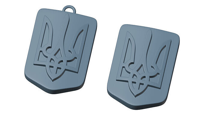 gerb ukraine trident medallion Free 3D print model