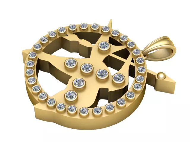 Aviation Pendant Airplane Jewelry pendant 3D print model