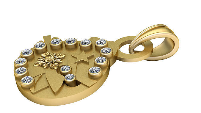Gold Symbolic PENDANT  3D print model