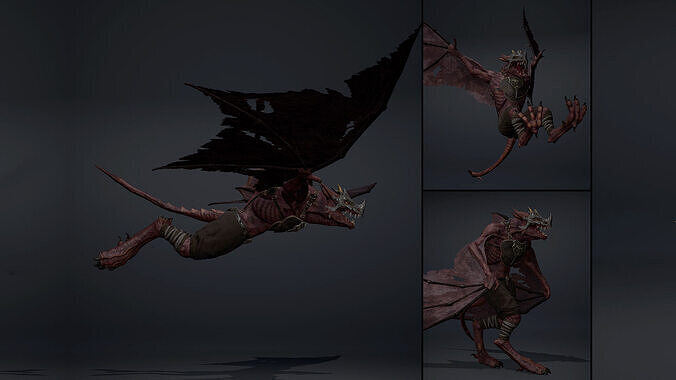 Mist Archer Wing1 Low-poly 3D model