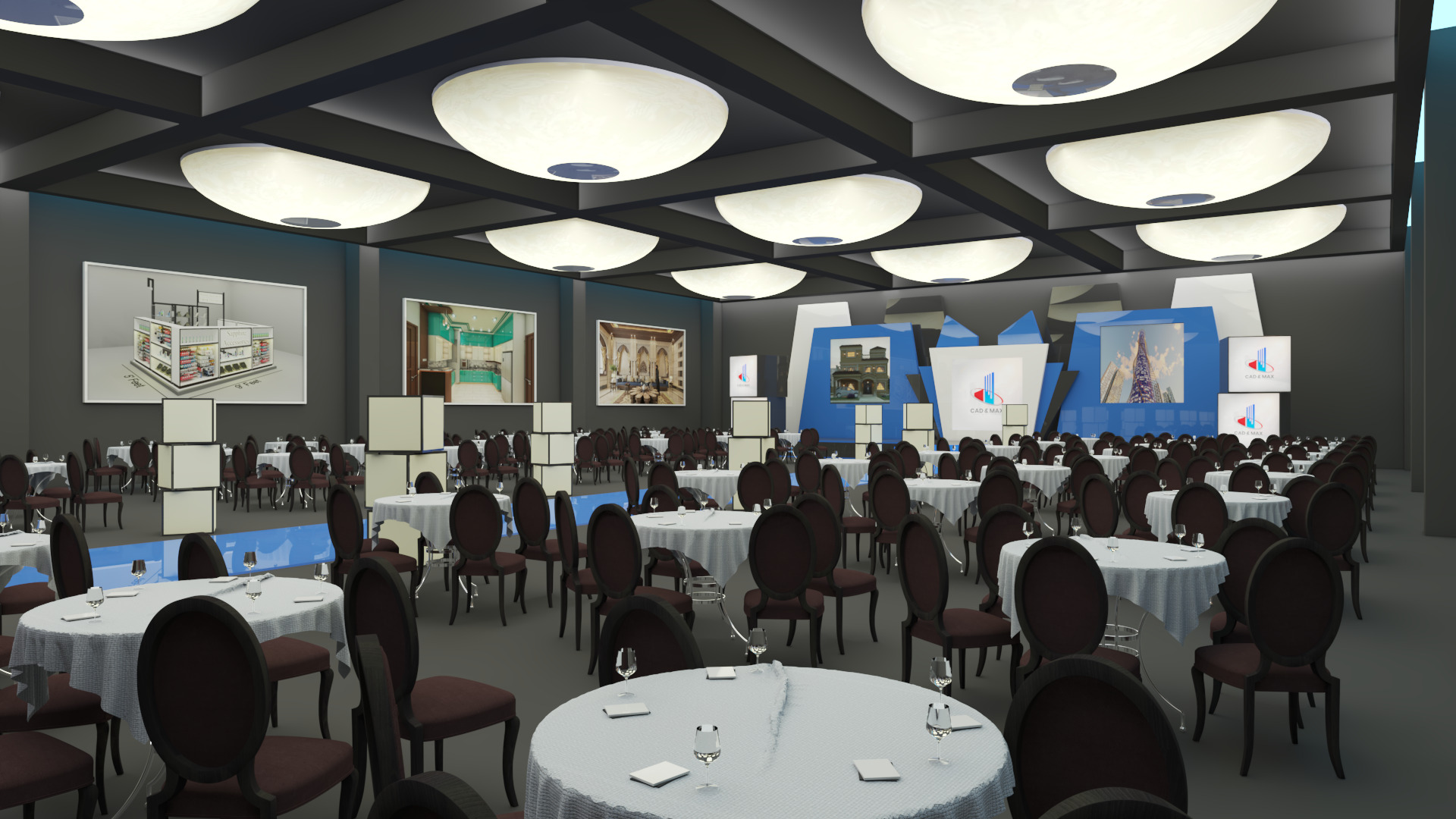 Event Stage Hall 3D Model 3D model_5
