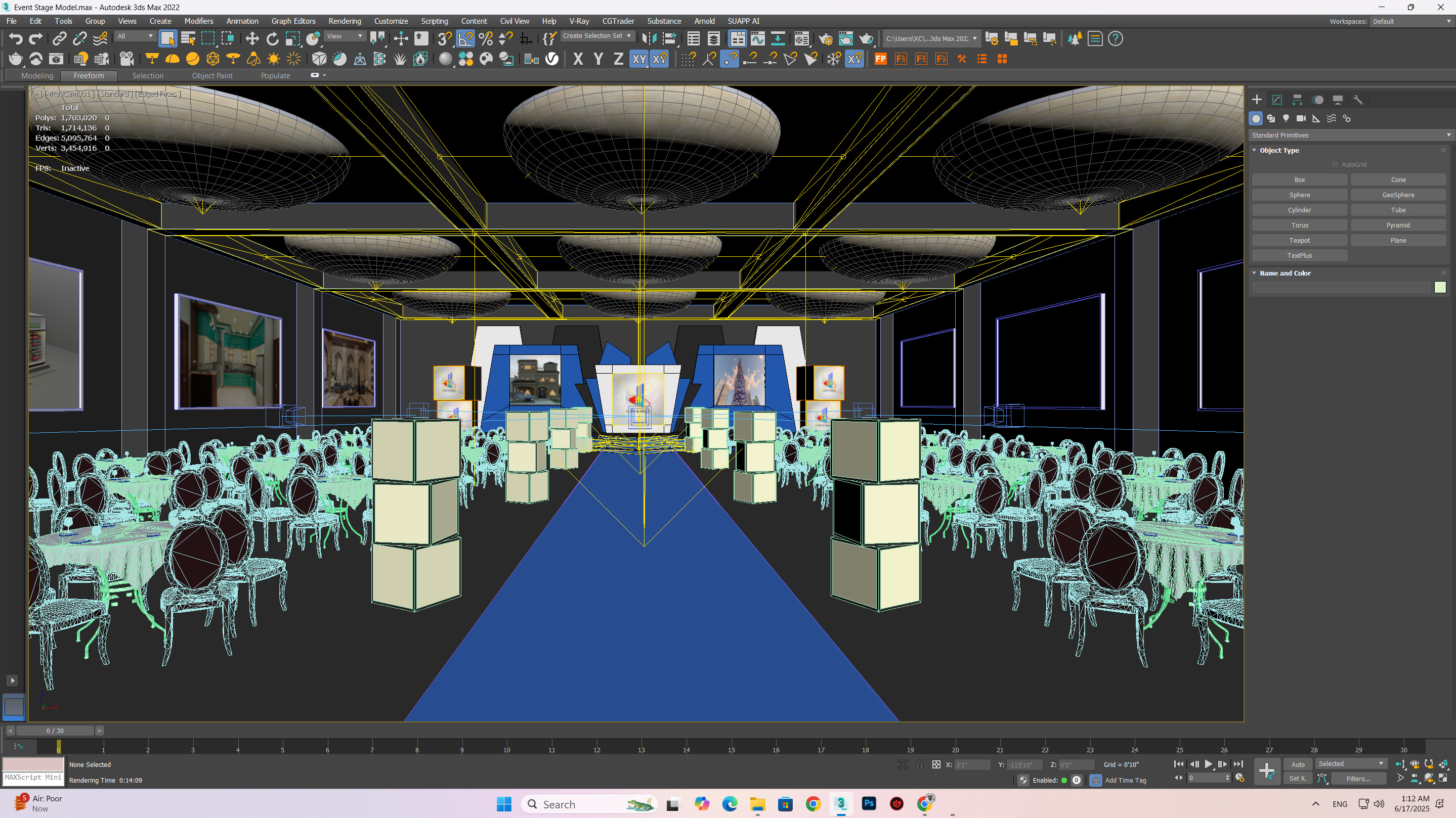 Event Stage Hall 3D Model 3D model_12