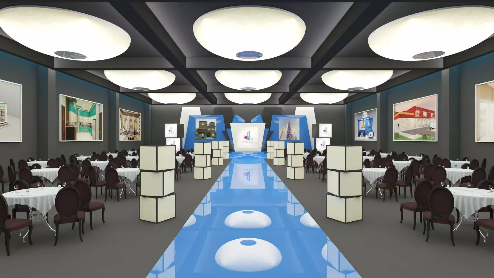 Event Stage Hall 3D Model 3D model_0