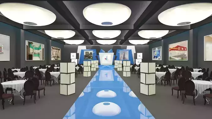 Event Stage Hall 3D Model