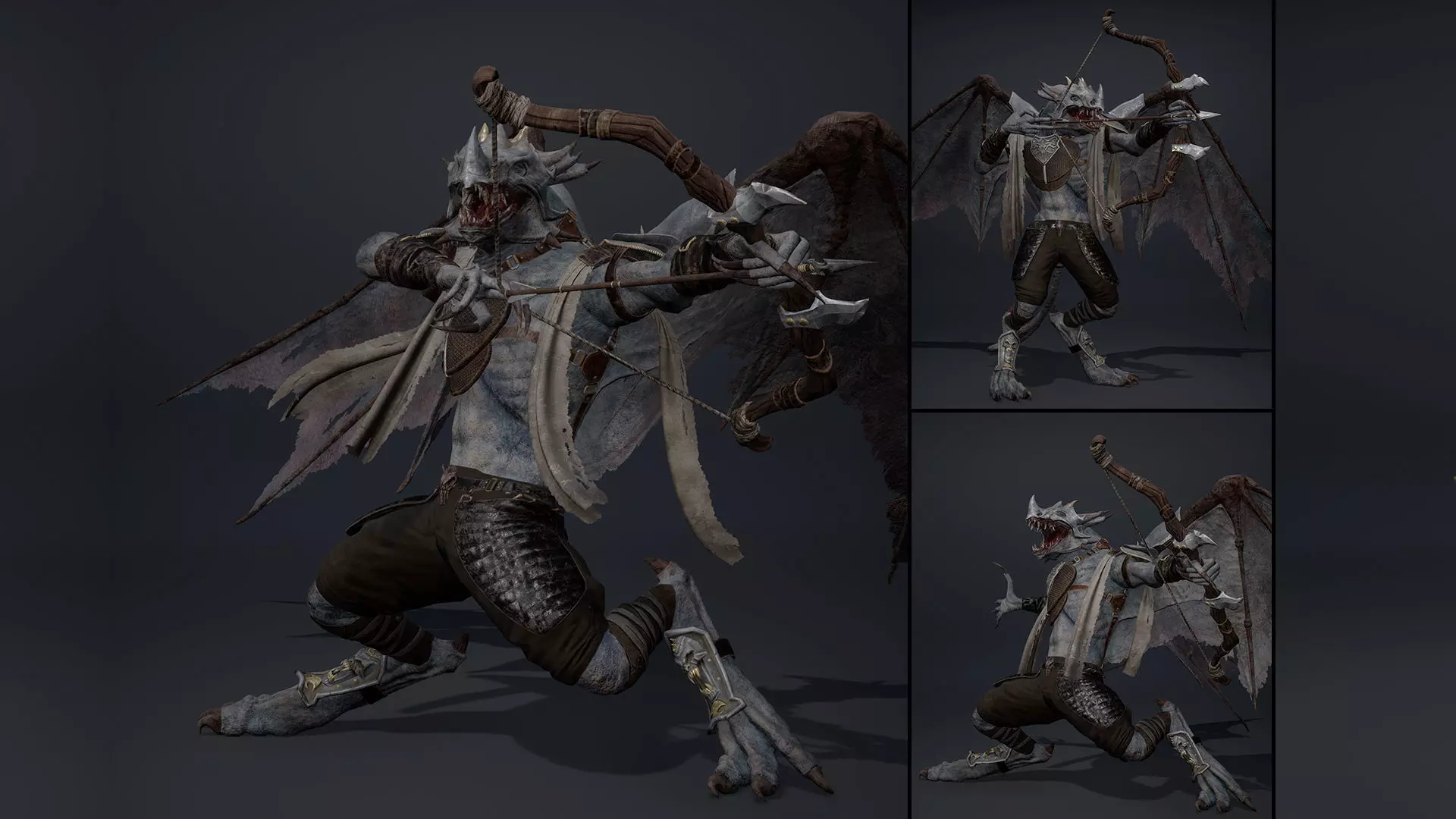 Mist Archer ArmWing Low-poly 3D model