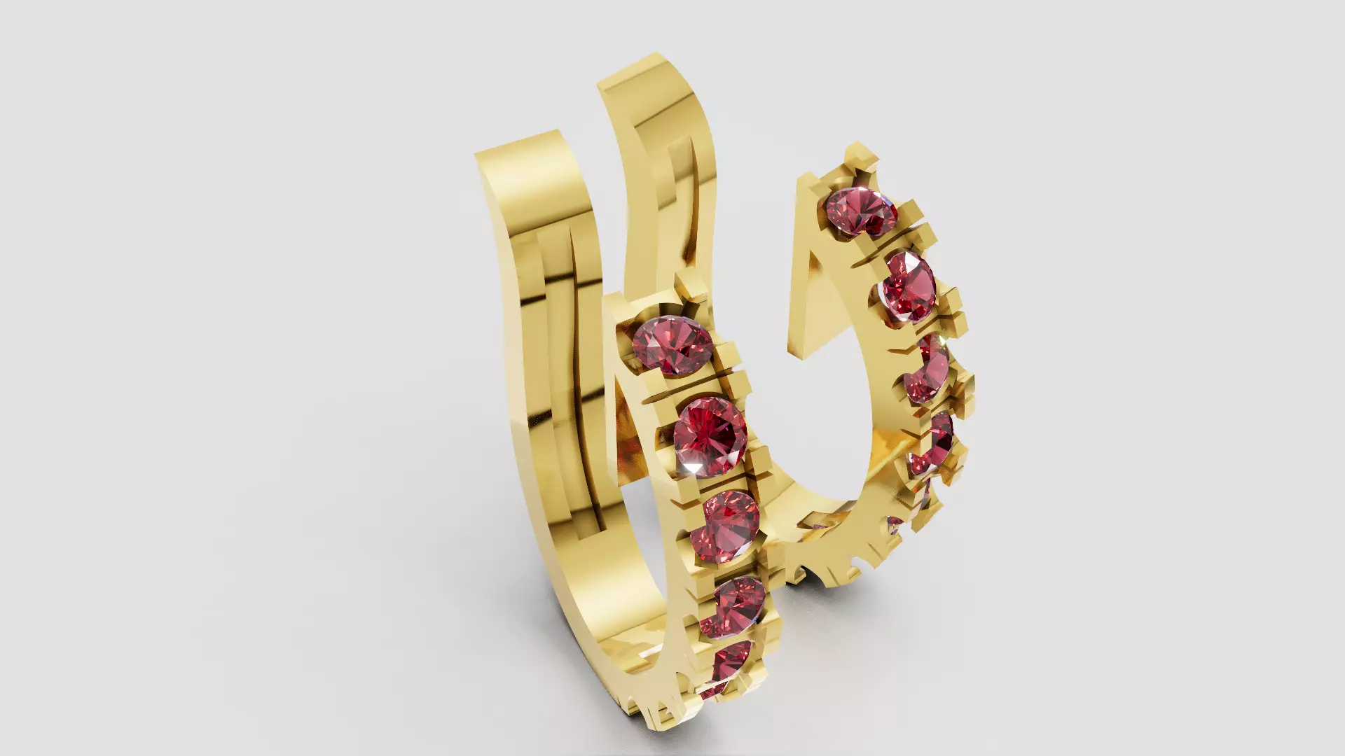 White Gold Hoop EARRING 3D print model_0