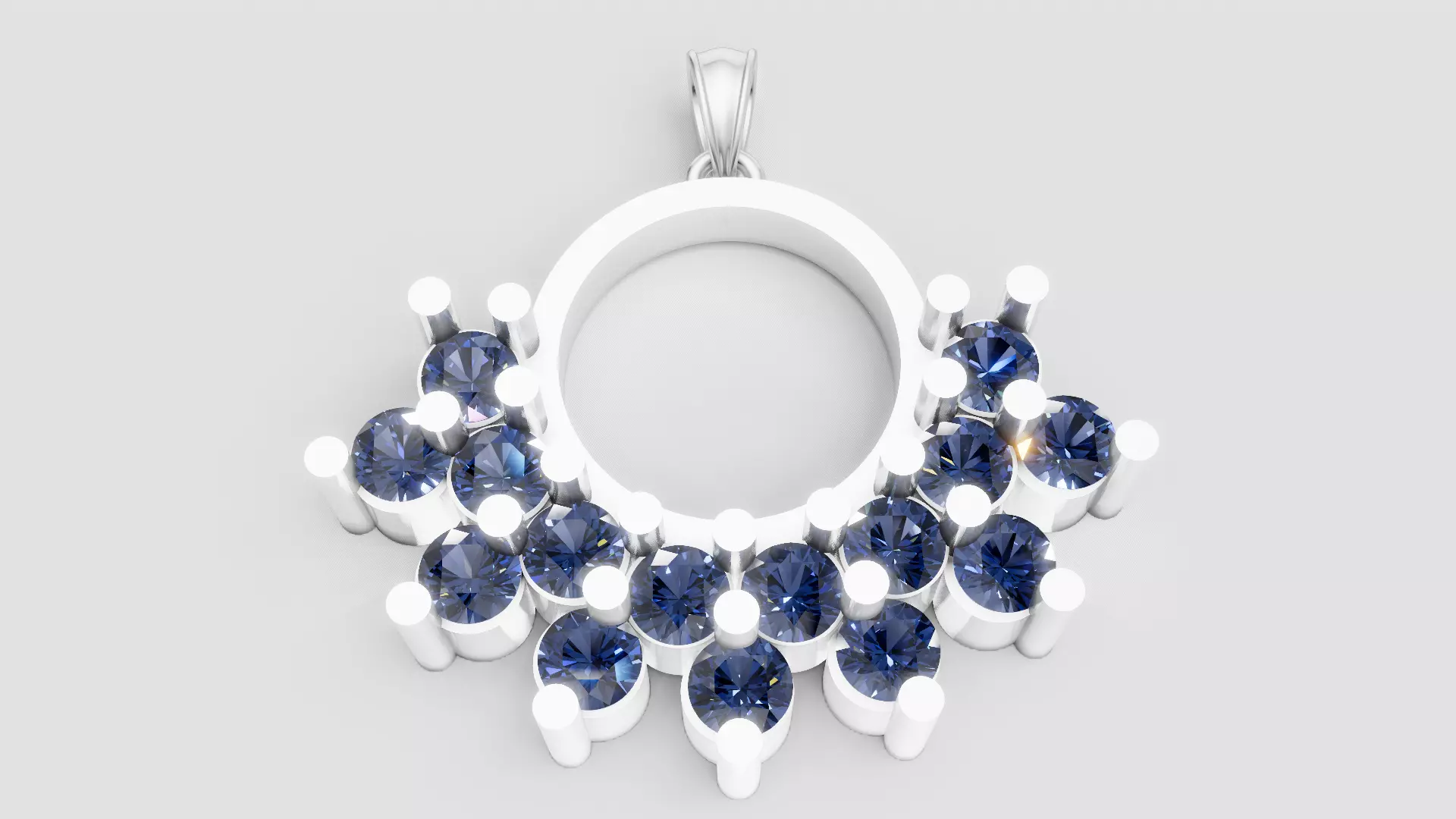 Abstract White Gold EARRING 3D print model