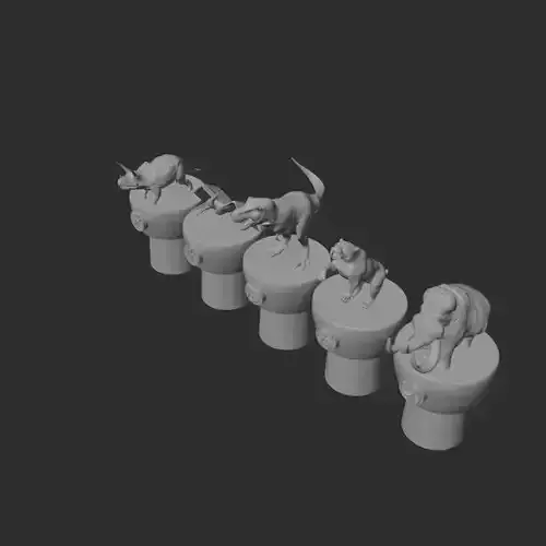 Zyuranger Dinosaur Statues