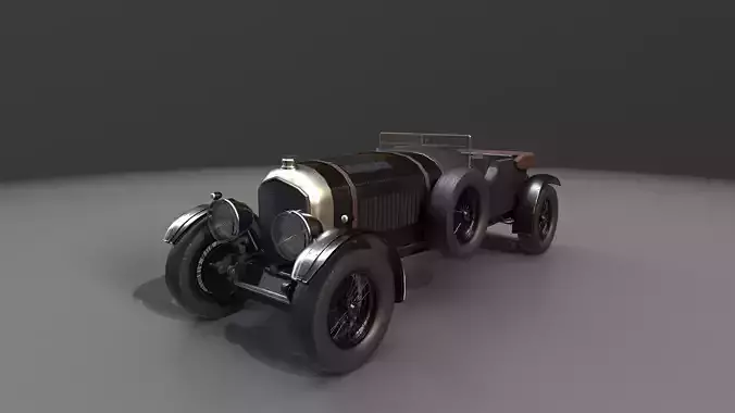 1920s Sports Car Low-poly 3D model