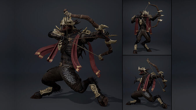 Mist Archer Arm2 Low-poly 3D model