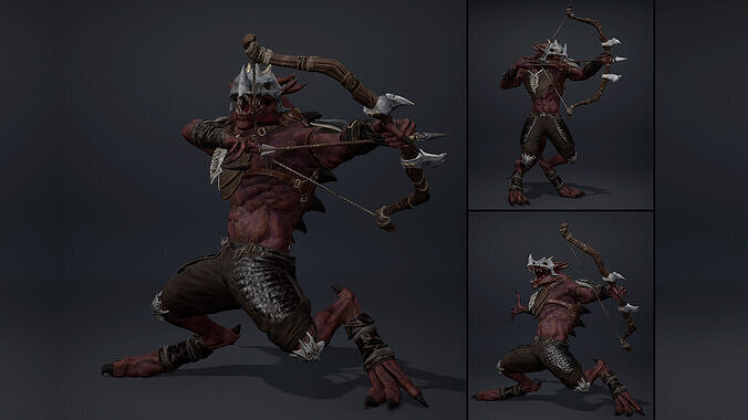 Mist Archer Arm1 Brutal Low-poly 3D model