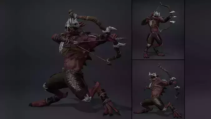 Mist Archer Arm1 Brutal Low-poly 3D model