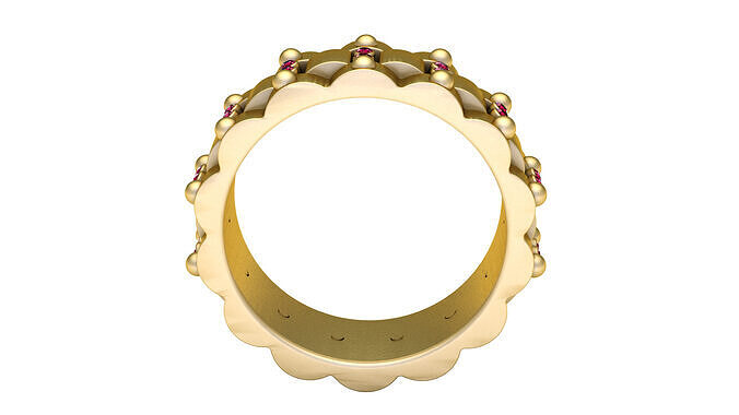 gold band ring 3D print model