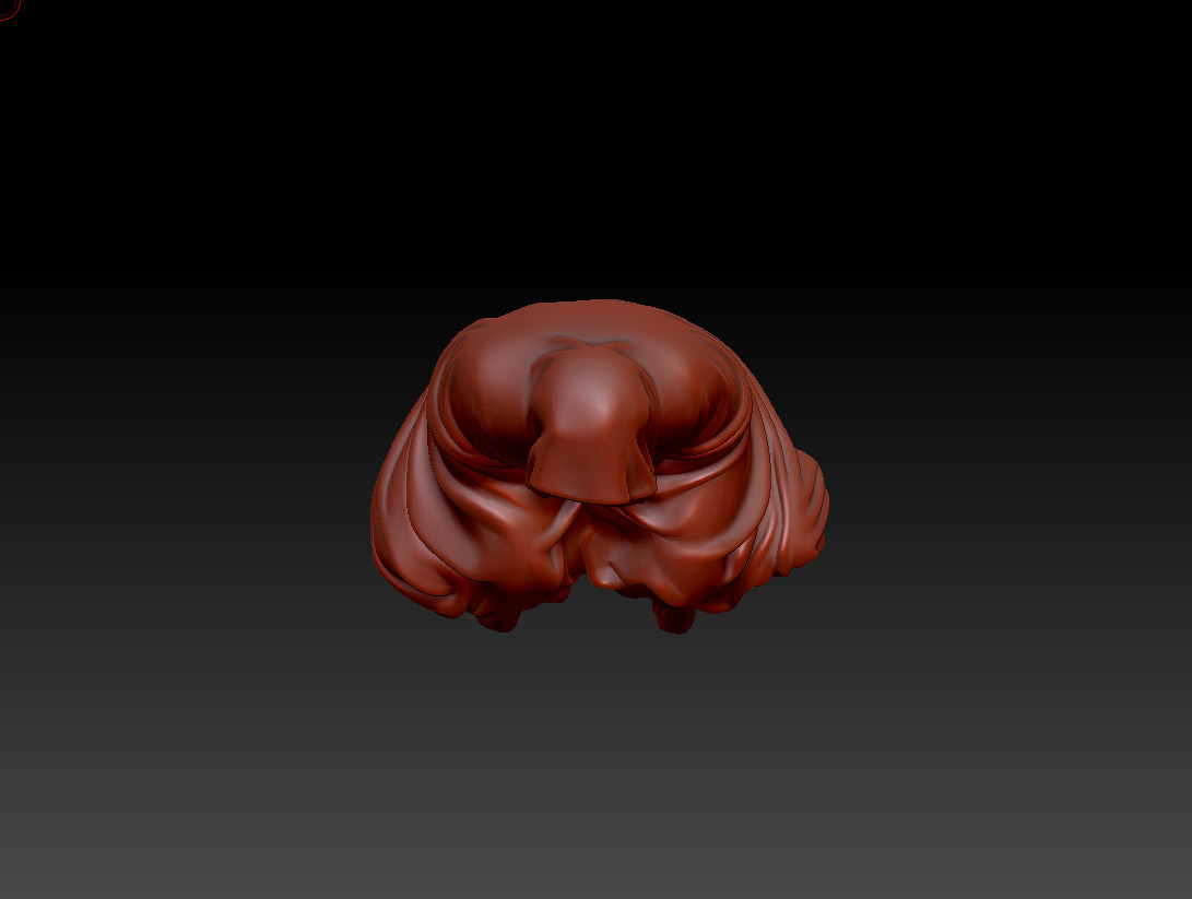 Resin Tabletop Gothic Decor Sitting Statue 3D print model_9