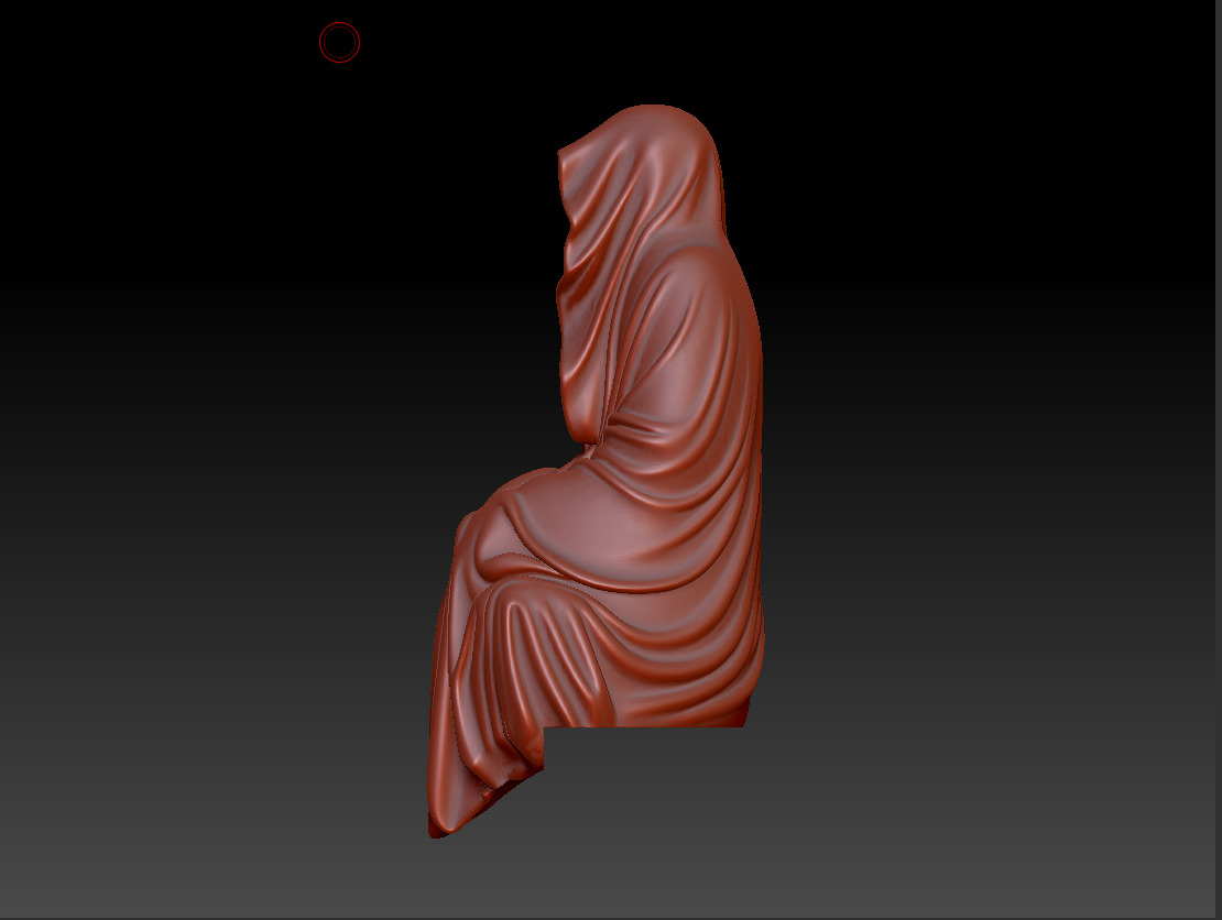 Resin Tabletop Gothic Decor Sitting Statue 3D print model_8