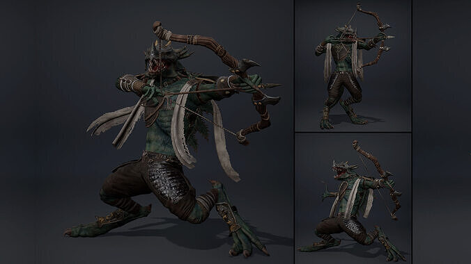 Mist Archer Arm1 Low-poly 3D model
