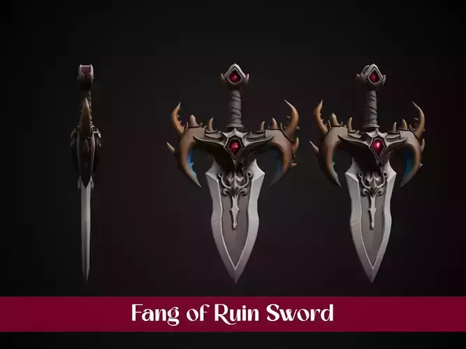 Stylized Dragonbane Greatsword Sword - Fang of Ruin