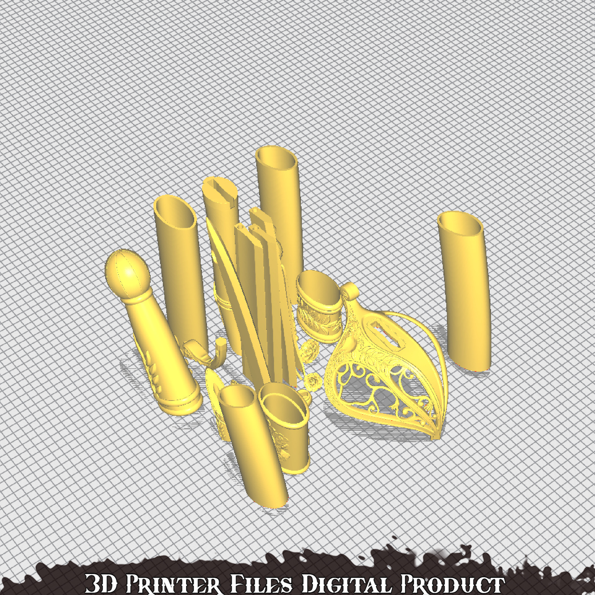 Fantasy Lea Monad Cosplay Rose Sword Lies of P Overture 3D print model_13