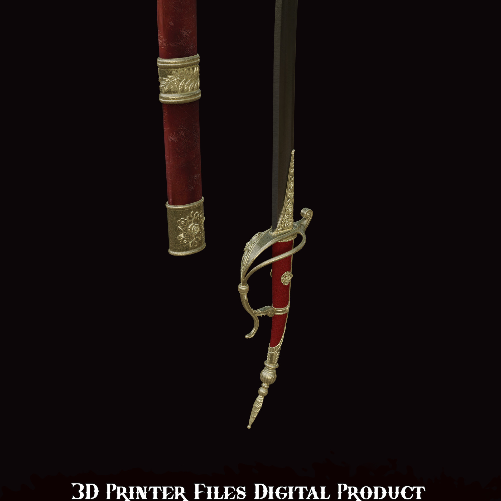 Fantasy Lea Monad Cosplay Rose Sword Lies of P Overture 3D print model_3