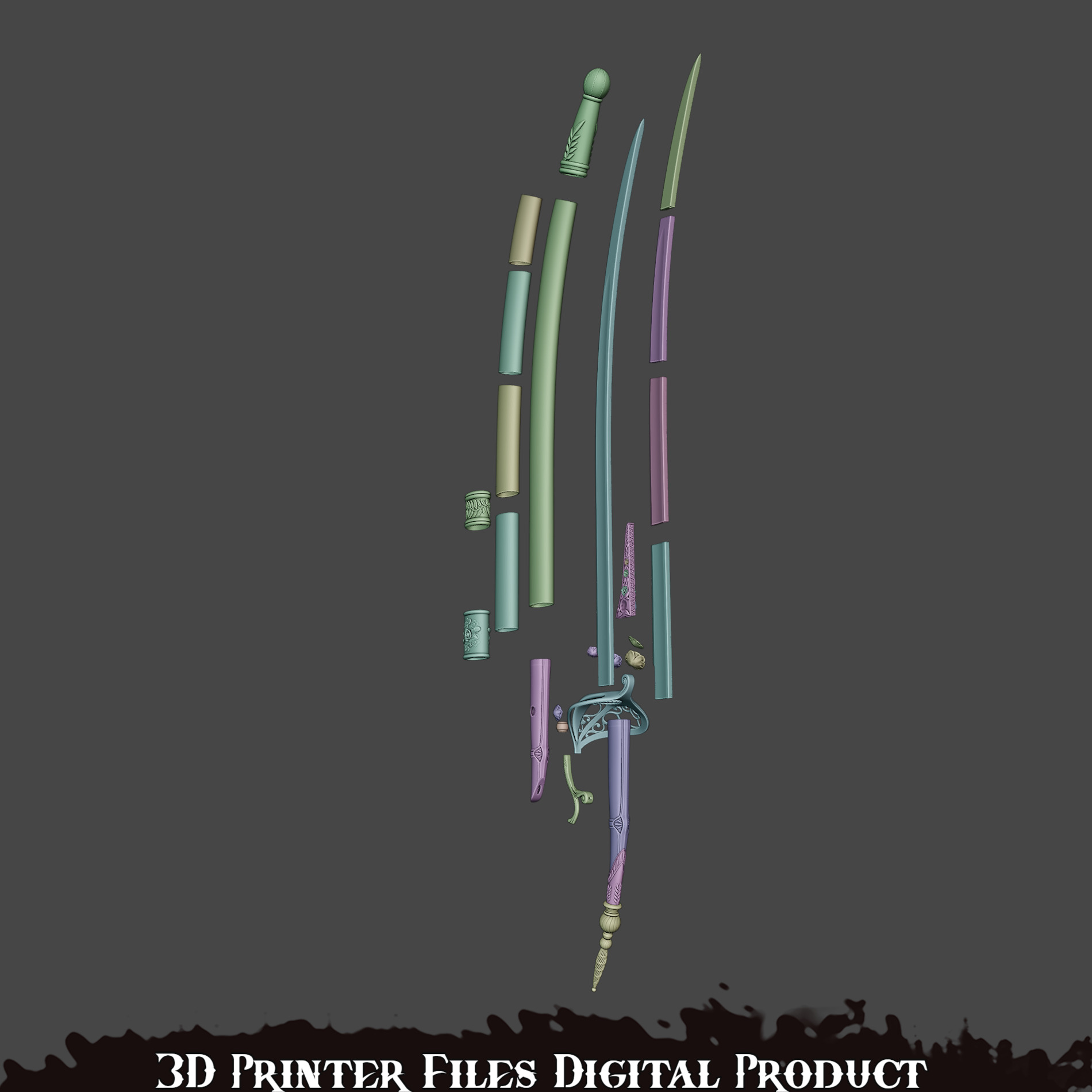 Fantasy Lea Monad Cosplay Rose Sword Lies of P Overture 3D print model_7