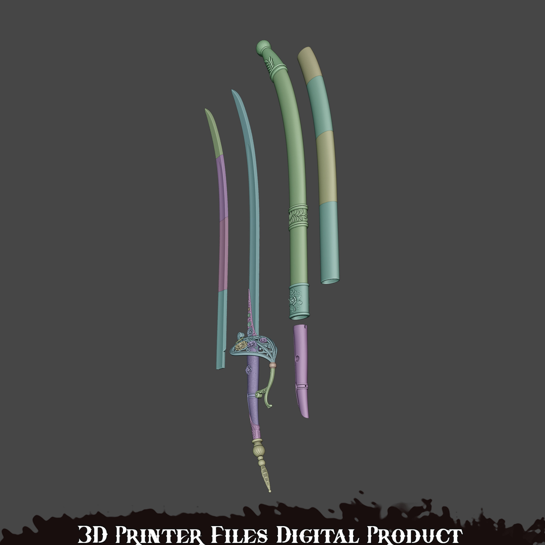 Fantasy Lea Monad Cosplay Rose Sword Lies of P Overture 3D print model_11