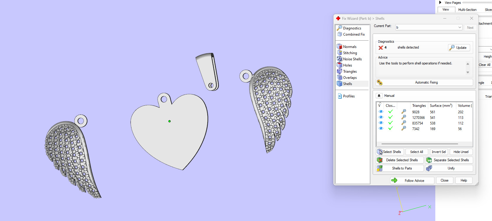 Angel Wings Necklace 3D print model 3D print model_18