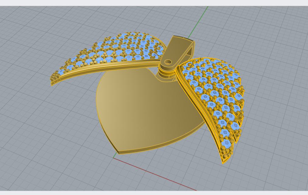 Angel Wings Necklace 3D print model 3D print model_5