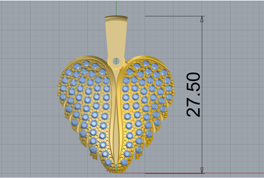 Angel Wings Necklace 3D print model 3D print model_3