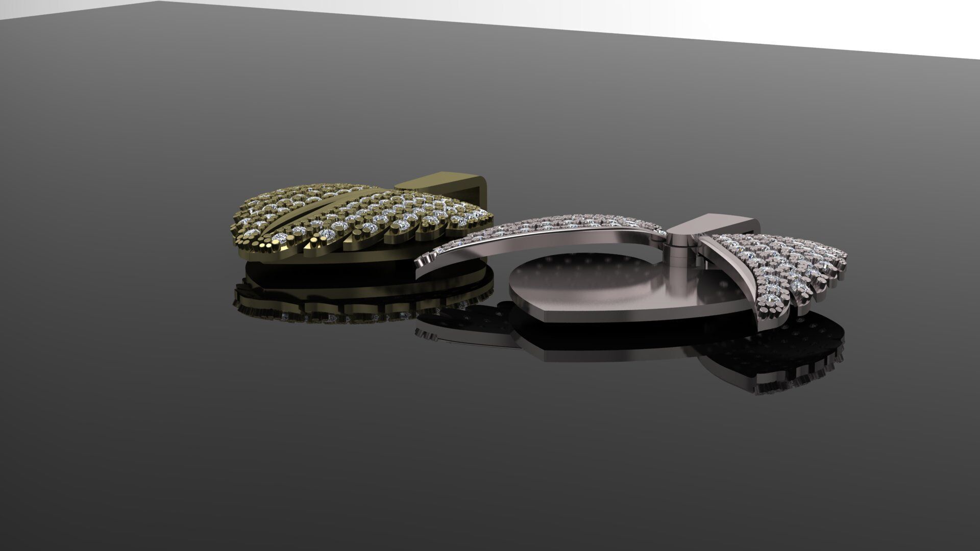 Angel Wings Necklace 3D print model 3D print model_11