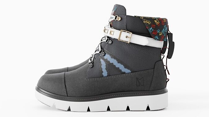 Ankle Boots - Streetwear Ankle Boot Low-poly 3D model
