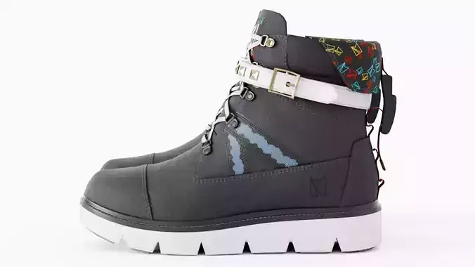 Ankle Boots - Streetwear Ankle Boot Low-poly 3D model