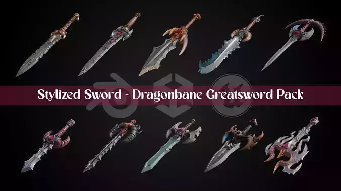 Stylized Sword - Dragonbane Greatsword Pack
