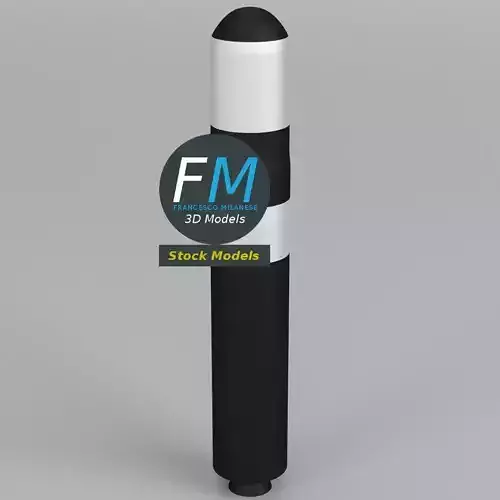 Stylized Trident D5 missile 3D model