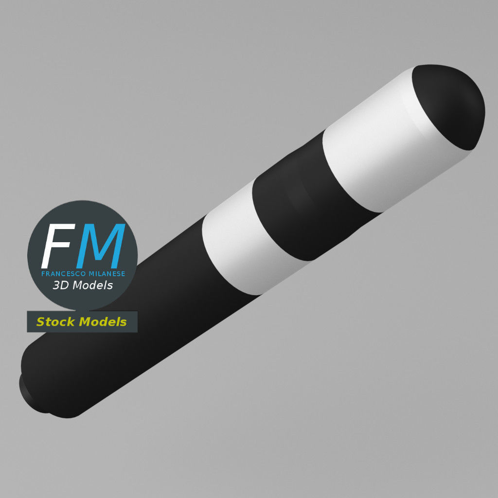 Stylized Trident D5 missile 3D model_5