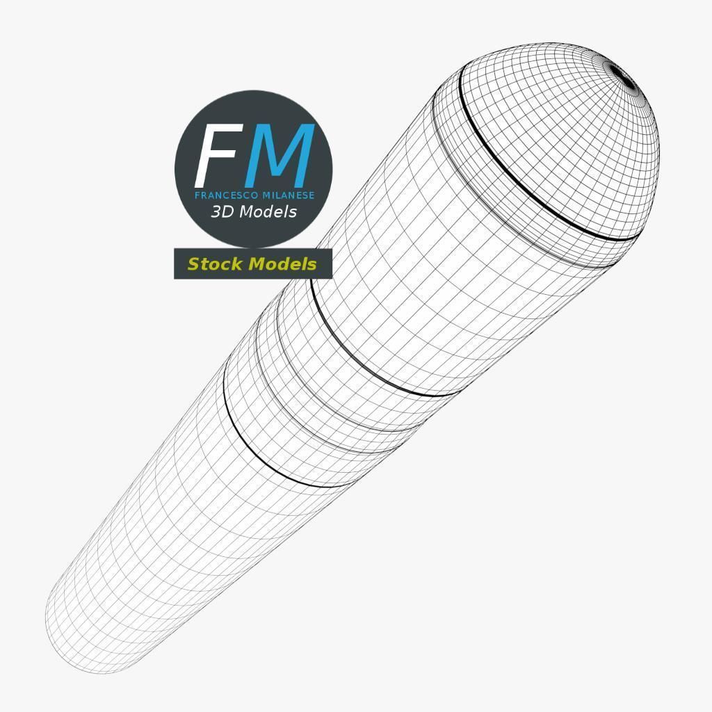 Stylized Trident D5 missile 3D model_7