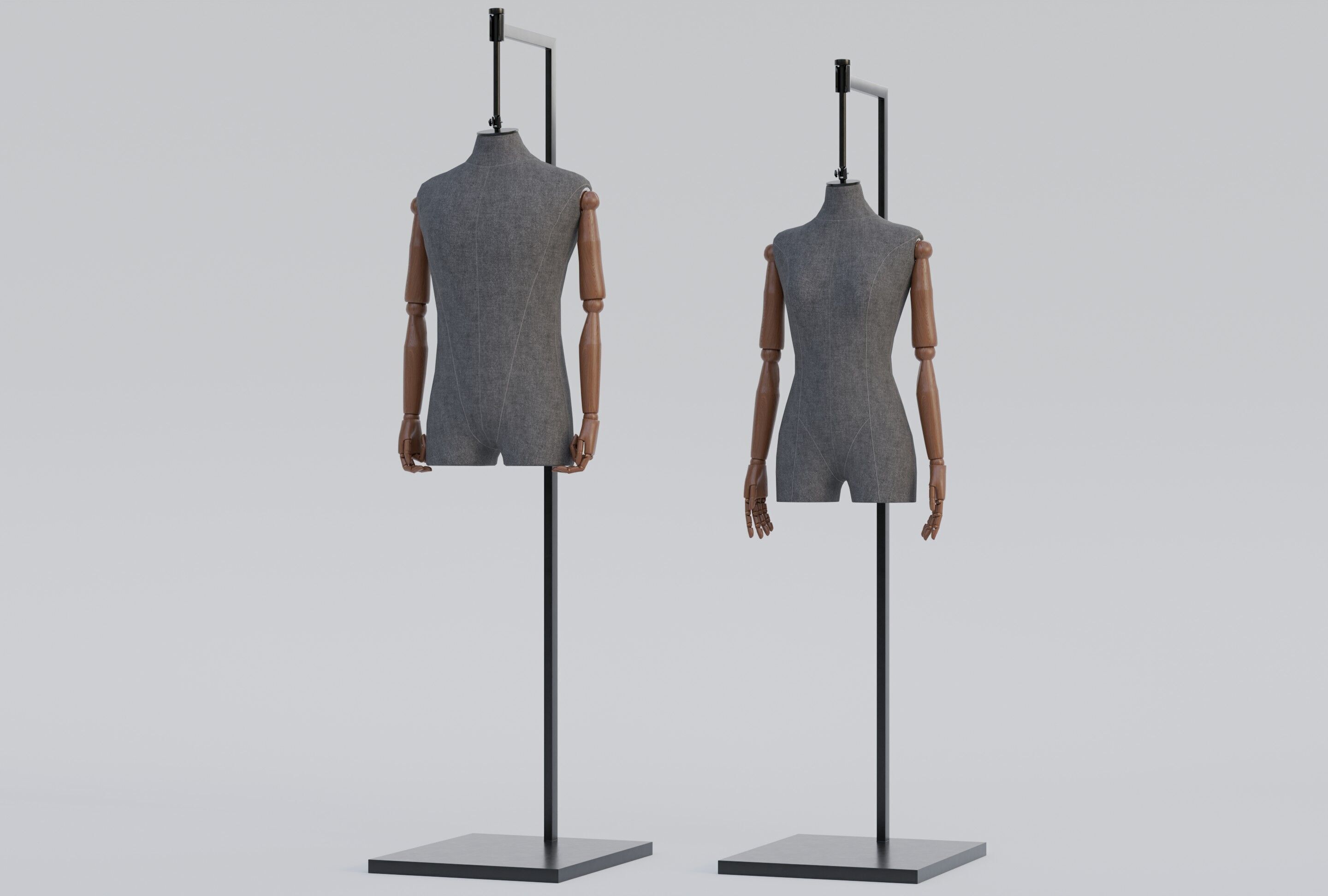 Mannequins light and dark versions 3D model_5