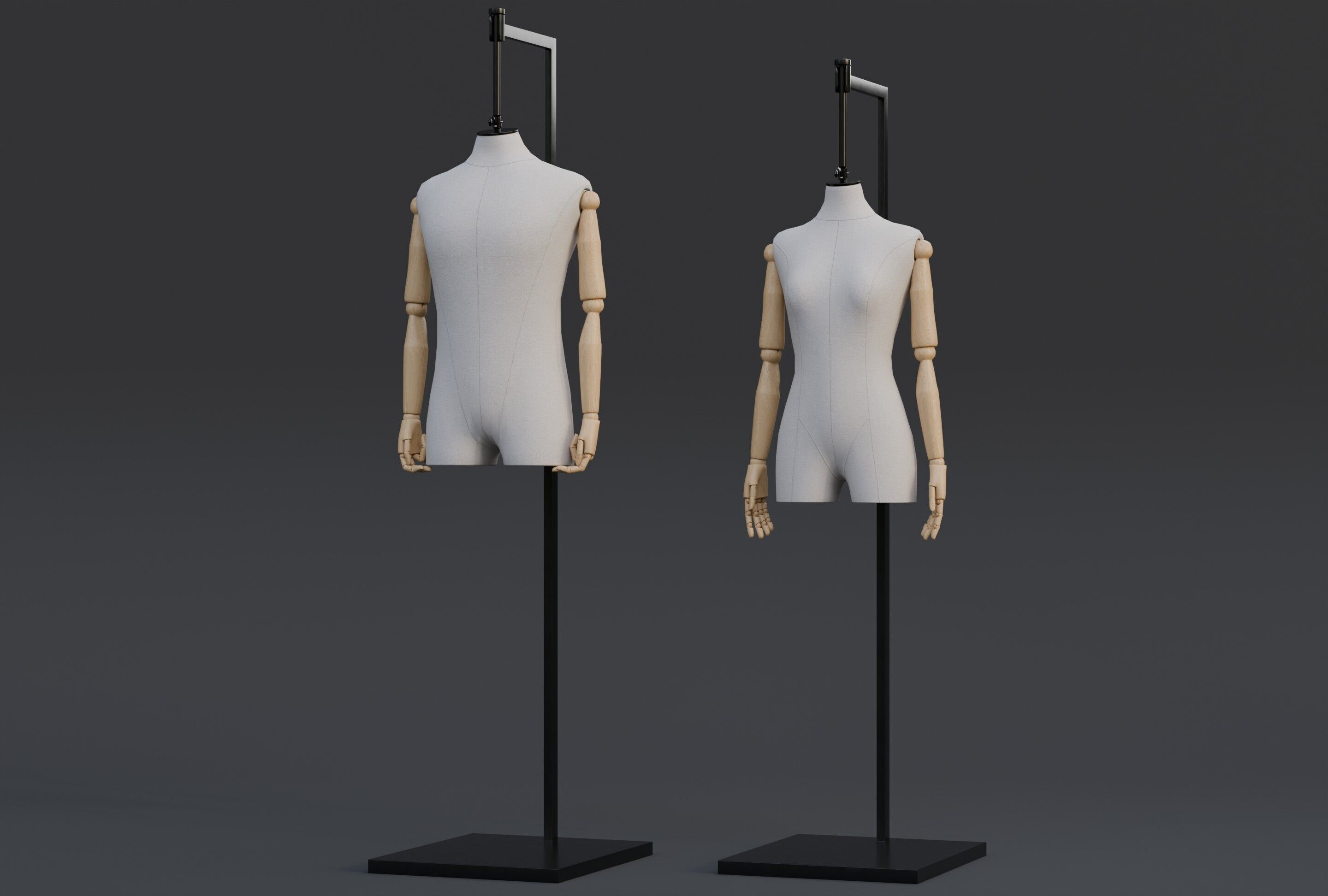 Mannequins light and dark versions 3D model_4