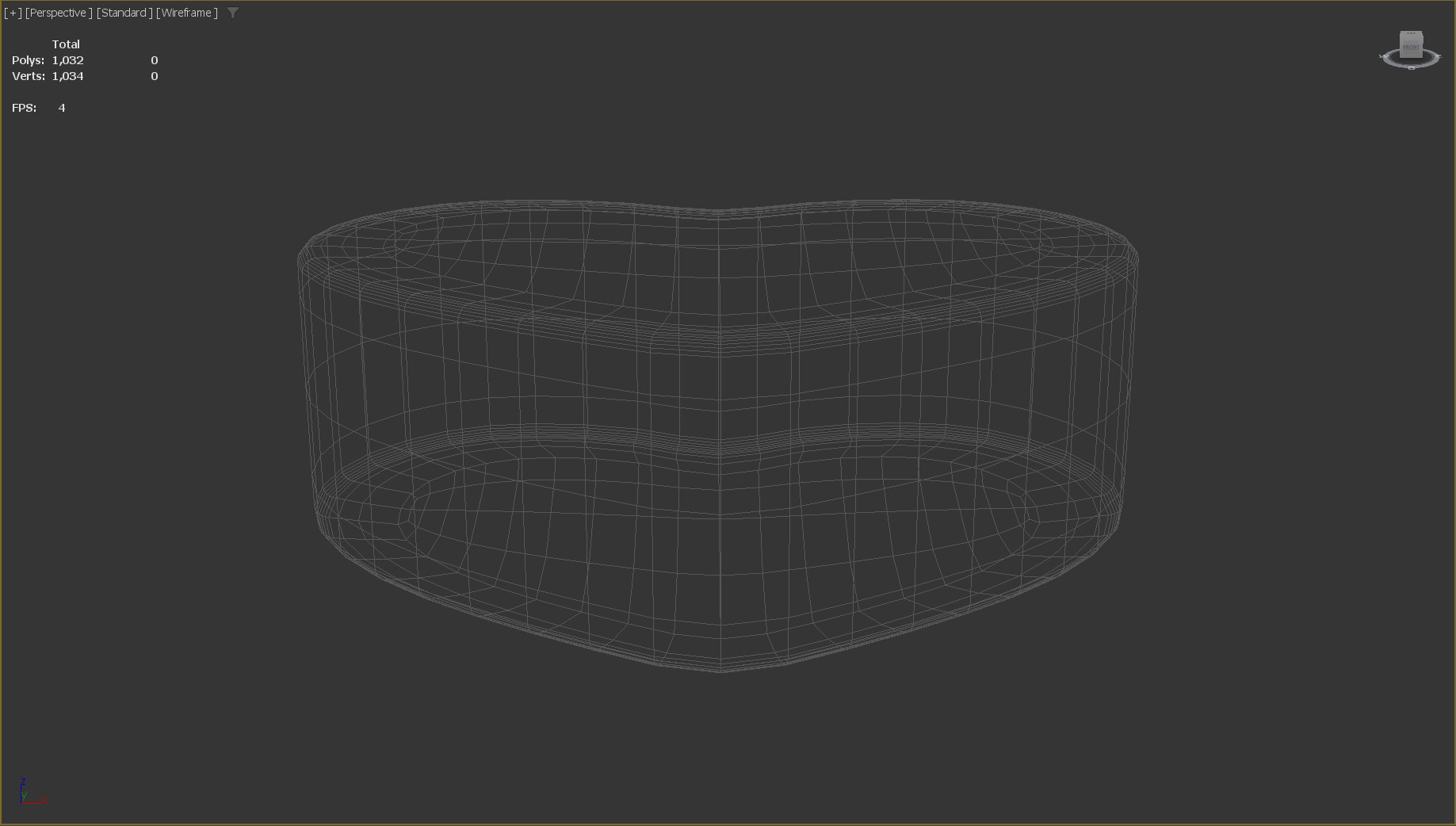 Stylized Low-Poly Love-shaped Marshmallow Low-poly 3D model_12