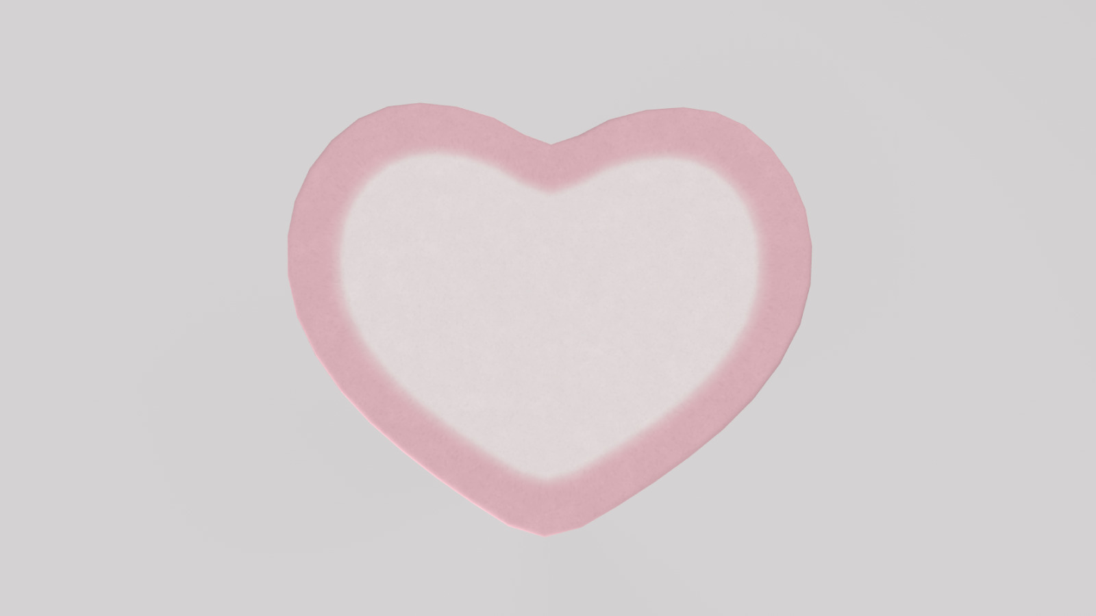 Stylized Low-Poly Love-shaped Marshmallow Low-poly 3D model_2